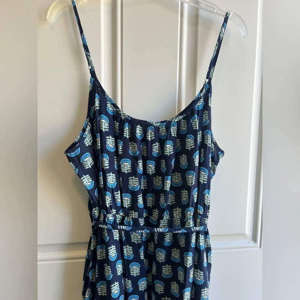 J. Crew Blue Sleeveless Spaghetti Strap Sundress
